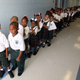 Kindergartners line up on their first day of school at Dr. Martin Luther King Jr. Charter School for Science and Technology in the Lower 9th Ward on Aug. 20, 2007. (Mario Tama/Getty Images)